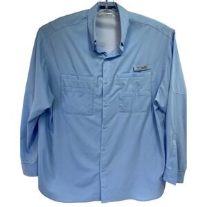 Columbia PFG Tamiami Mens Sz XXL Blue Vented L/S Fishing Shirt (Y1) NW/OTs